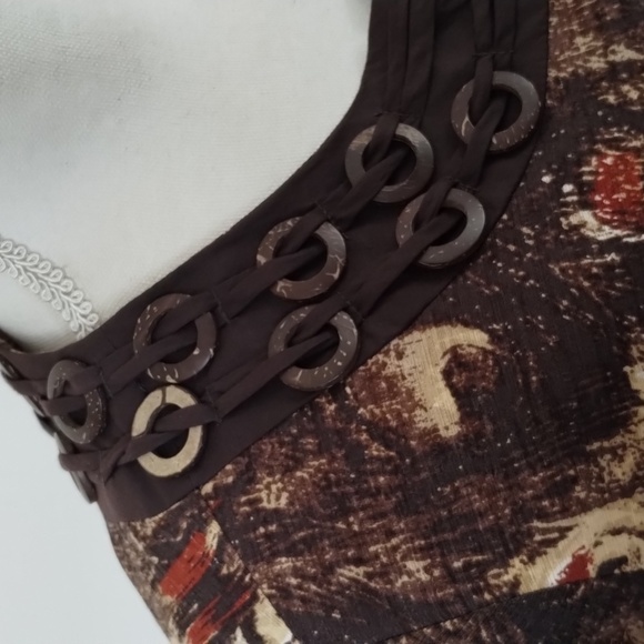 Frenzy by Theresa Renz women's medium open blazer lightweight brown accents - Picture 5 of 11